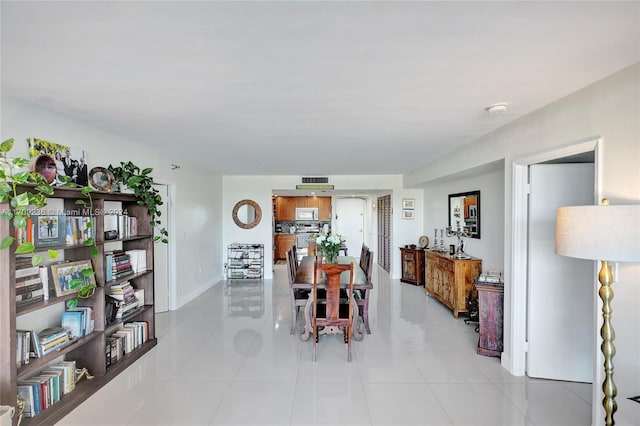 view of tiled dining space