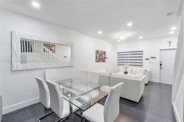 10307 SW 20th St, Miramar, FL 33025 - dining area featuring dark wood finished floors and recessed lighting