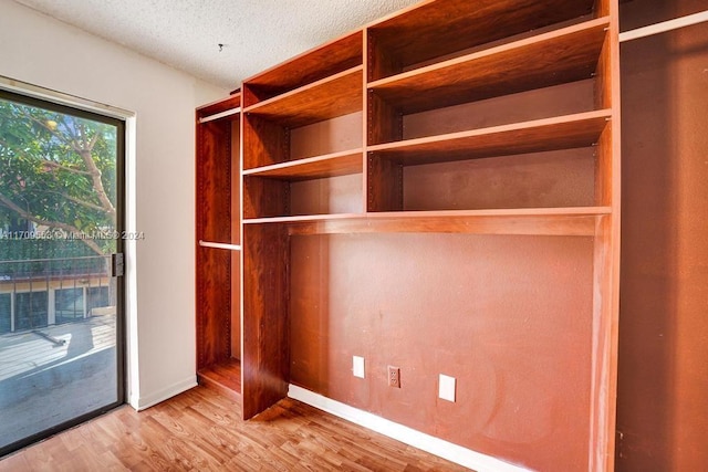 walk in closet featuring light hardwood / wood-style floors