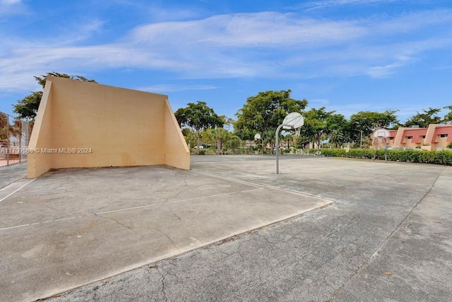 view of patio / terrace featuring basketball court