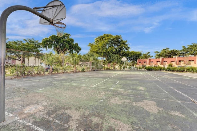 view of basketball court