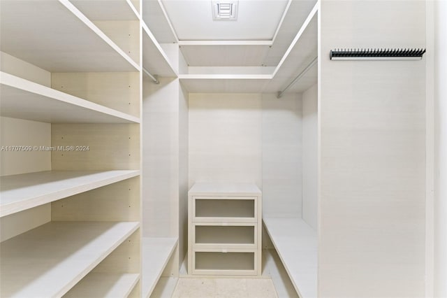 view of walk in closet