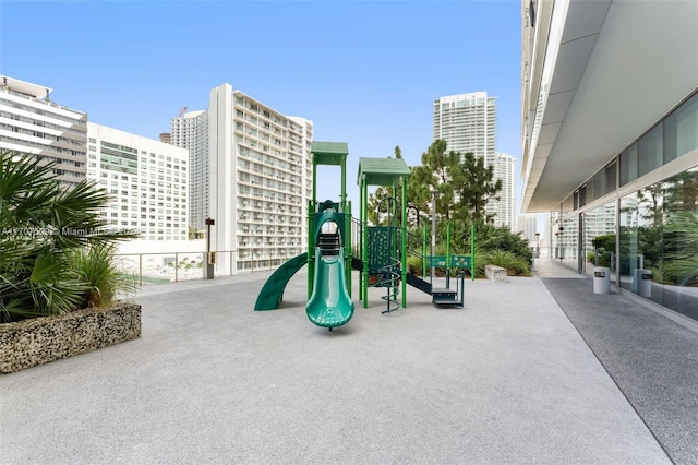 exterior space with a playground