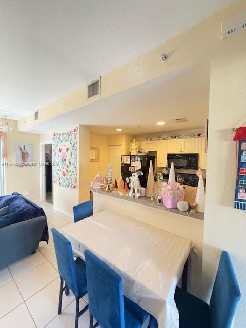 view of tiled dining area