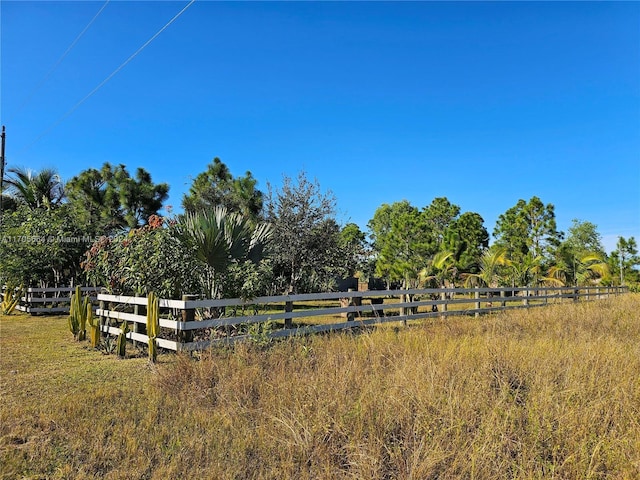 view of yard featuring a rural view