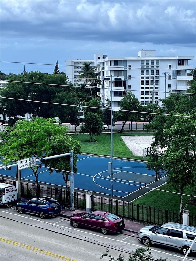 view of basketball court