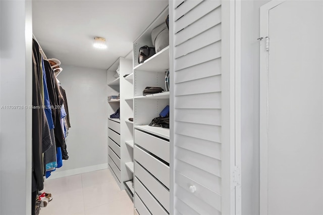 view of walk in closet