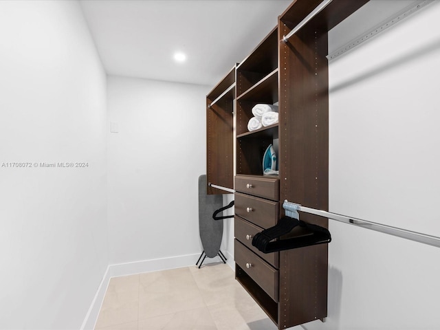 view of walk in closet