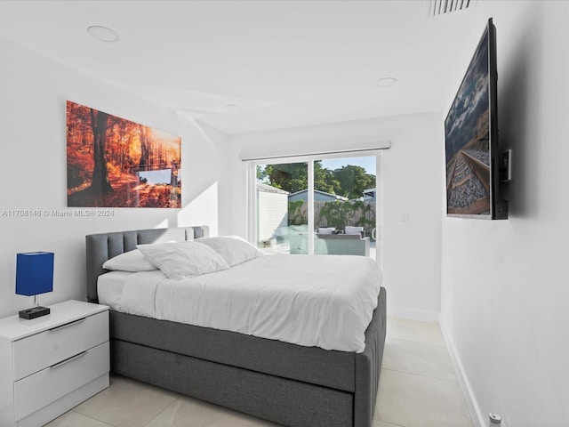 view of tiled bedroom