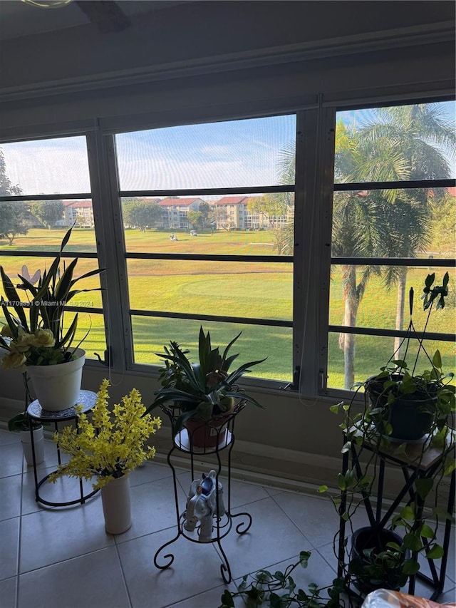 sunroom with plenty of natural light