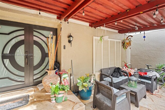 view of patio / terrace with an outdoor living space