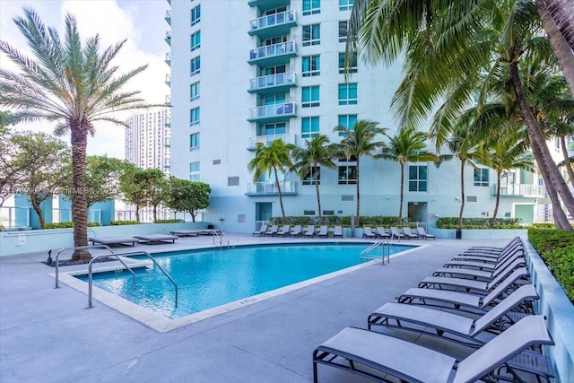 view of pool with a patio area