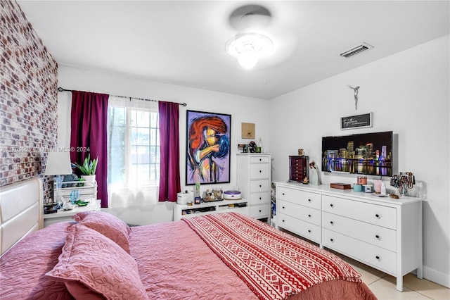 view of tiled bedroom