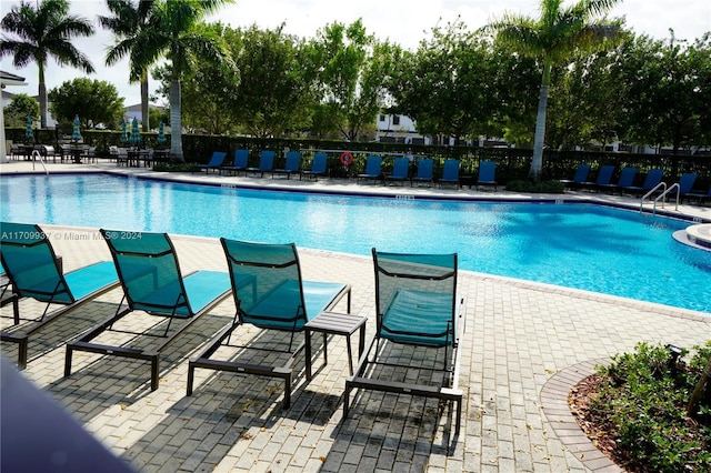 view of pool with a patio