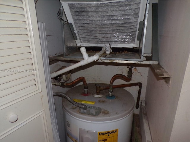 interior details with water heater