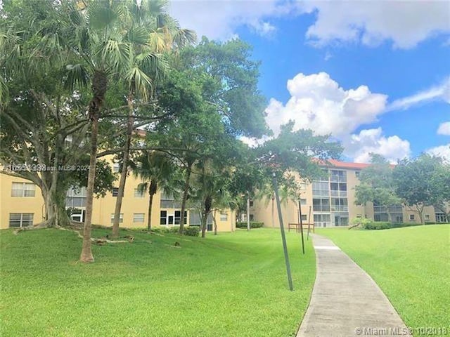 surrounding community featuring a lawn