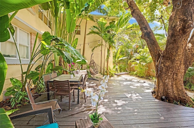 1446 Lenox Ave Unit 2, Miami Beach, FL 33139 - wooden deck with outdoor dining area