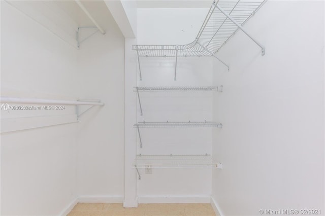 view of walk in closet