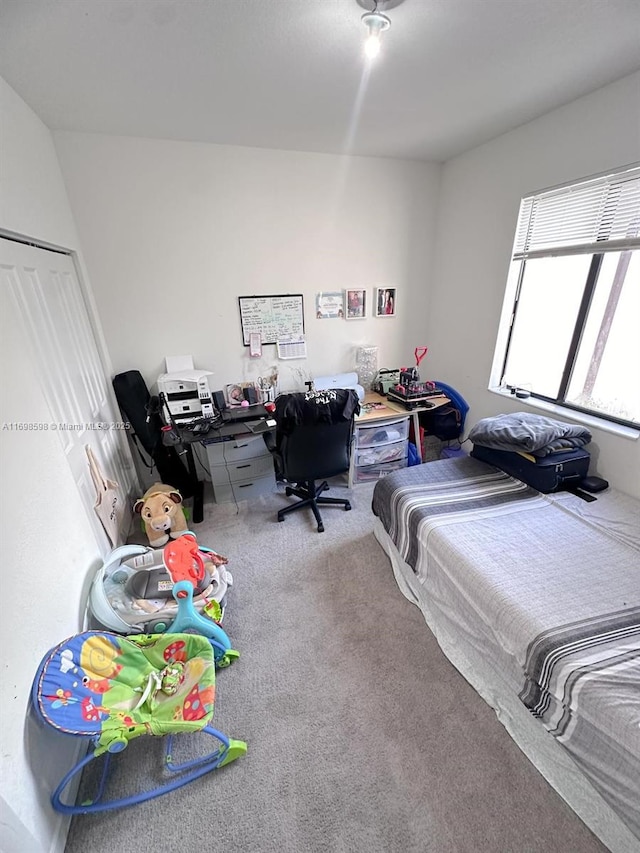 bedroom featuring carpet flooring