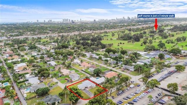 201 Entrada Dr, Hollywood, FL 33021 - bird's eye view with a city view