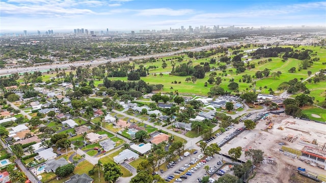 201 Entrada Dr, Hollywood, FL 33021 - drone / aerial view featuring a city view
