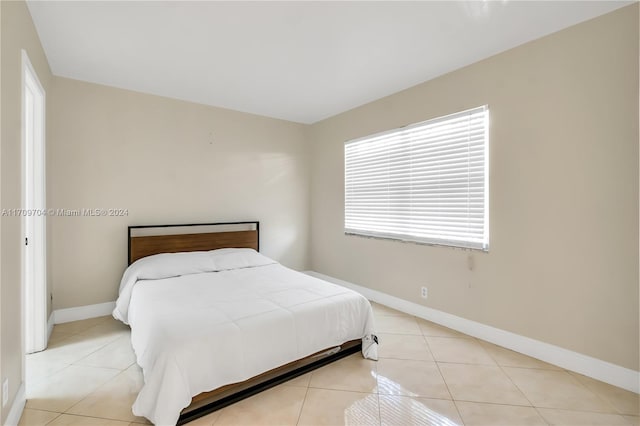 view of tiled bedroom