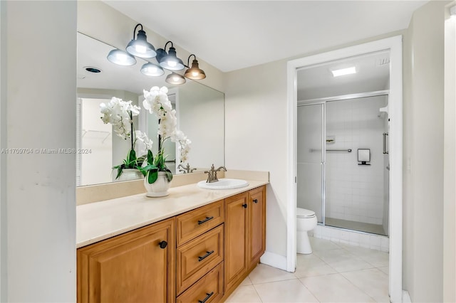900 SW 125th Way Unit 304R, Pembroke Pines, FL 33027 - bathroom featuring vanity, a stall shower, and tile patterned flooring