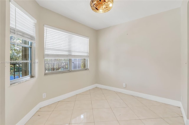 view of tiled spare room