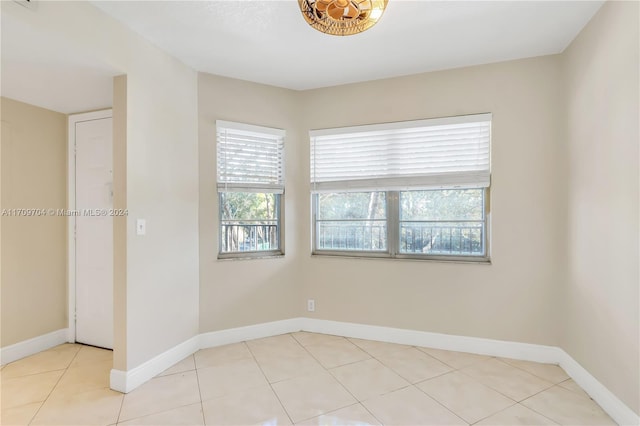 view of tiled spare room