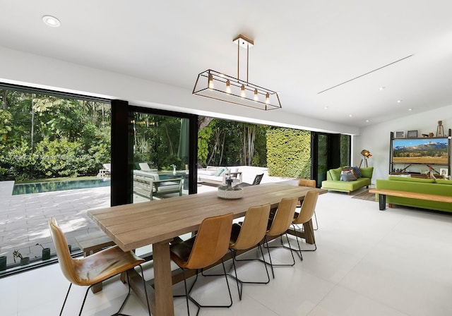 dining area with a wealth of natural light