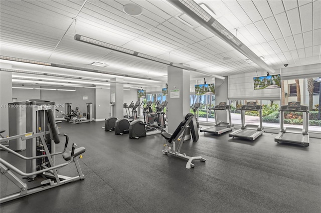 view of exercise room