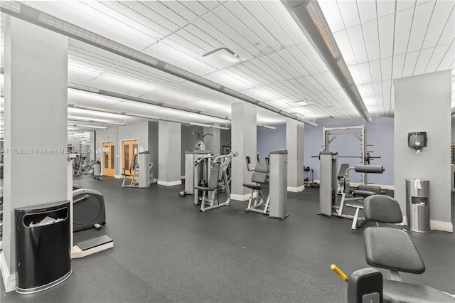 3901 S Ocean Dr Unit 15N, Hollywood, FL 33019 - exercise room with baseboards