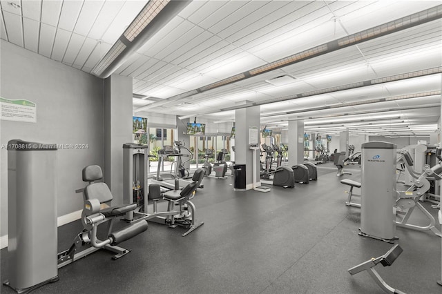 3901 S Ocean Dr Unit 15N, Hollywood, FL 33019 - workout area with healthy amount of natural light
