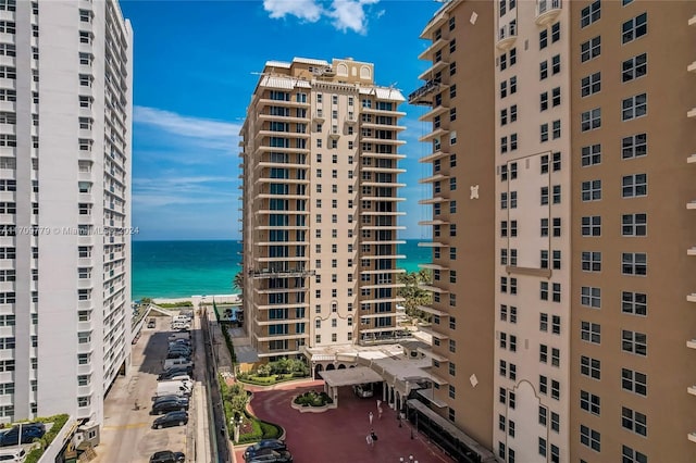 view of property with a water view