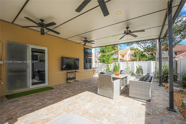 view of patio / terrace featuring outdoor lounge area