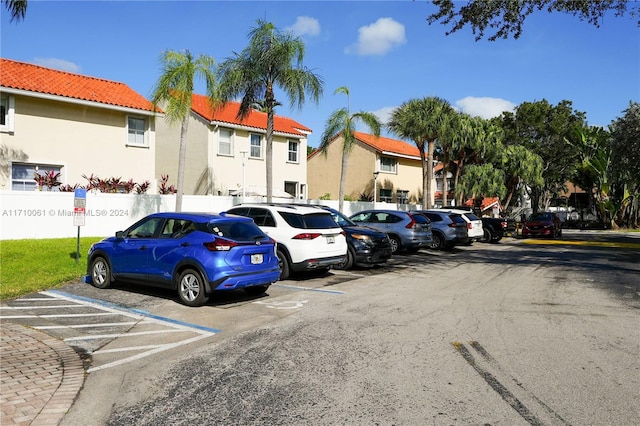 view of parking / parking lot