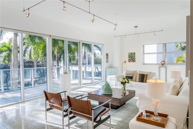 6103 Aqua Ave Unit 301, Miami Beach, FL 33141 - living room with track lighting and plenty of natural light