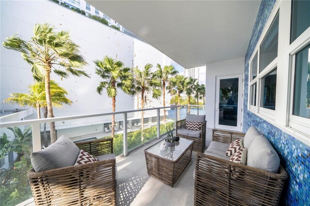6103 Aqua Ave Unit 301, Miami Beach, FL 33141 - balcony with an outdoor living space