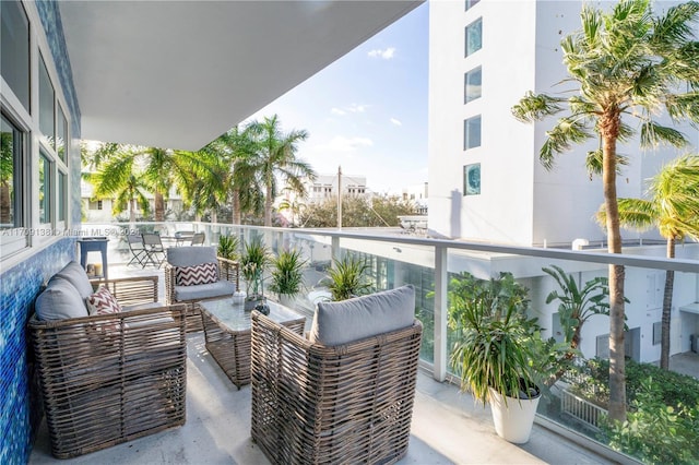 balcony featuring outdoor lounge area