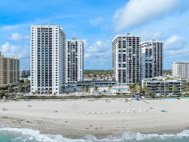 2401 S Ocean Dr Unit 605, Hollywood, FL 33019 - view of building exterior featuring view of water and beach and a city view