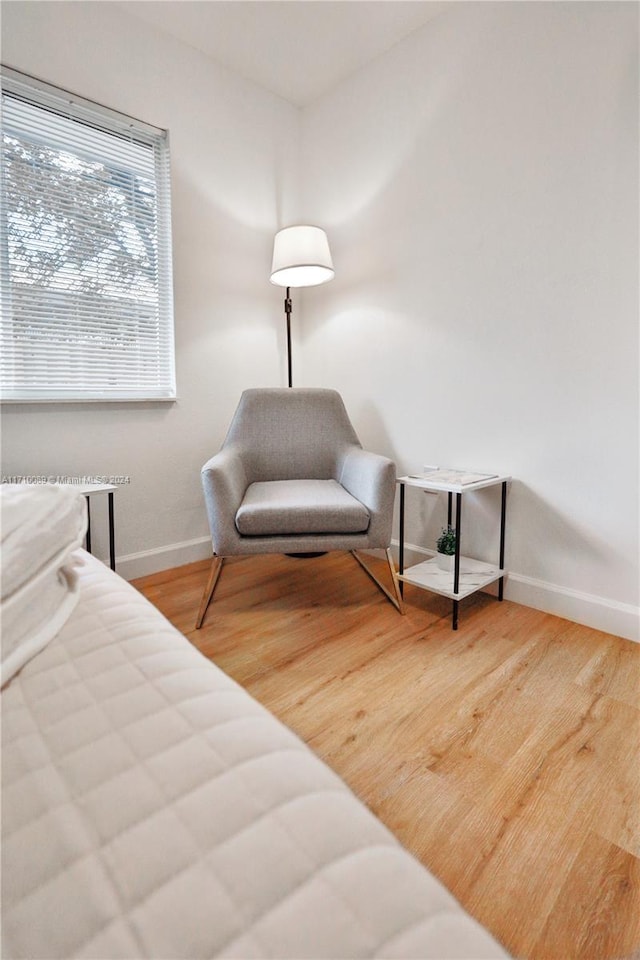 bedroom featuring hardwood / wood-style flooring