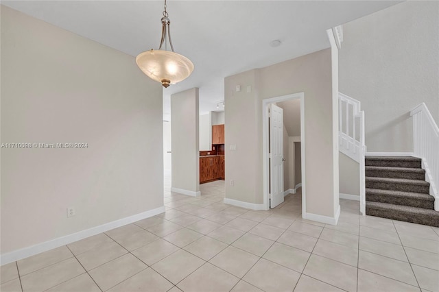 view of tiled spare room