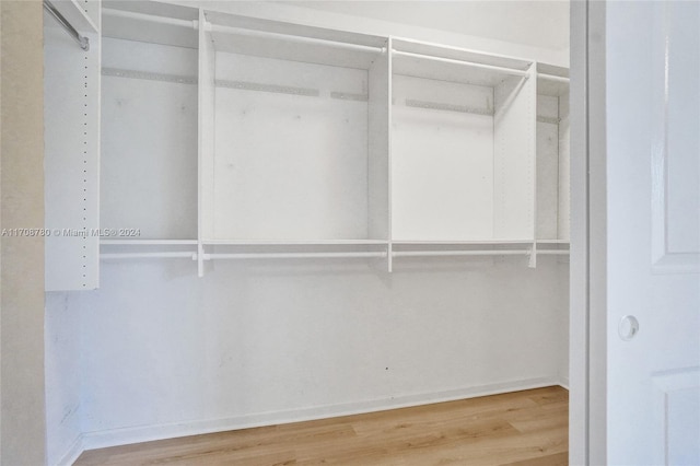 spacious closet with wood-type flooring