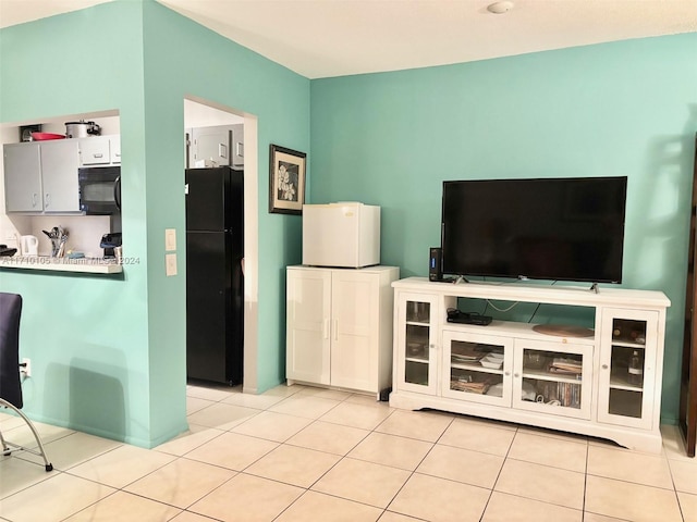 view of tiled living room