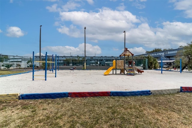 view of play area