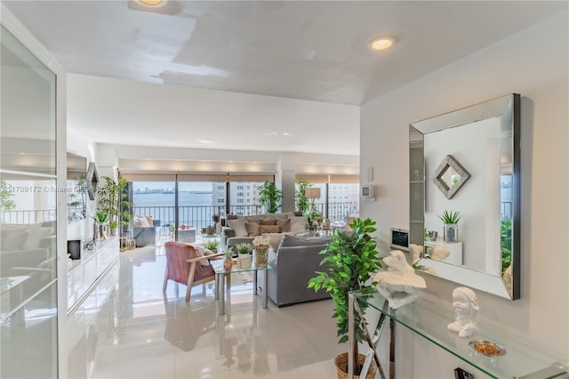 1800 NE 114th St Unit 1105, Miami, FL 33181 - living area with light tile patterned flooring