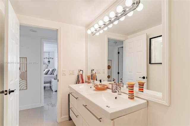 1800 NE 114th St Unit 1105, Miami, FL 33181 - bathroom with double vanity and tile patterned flooring