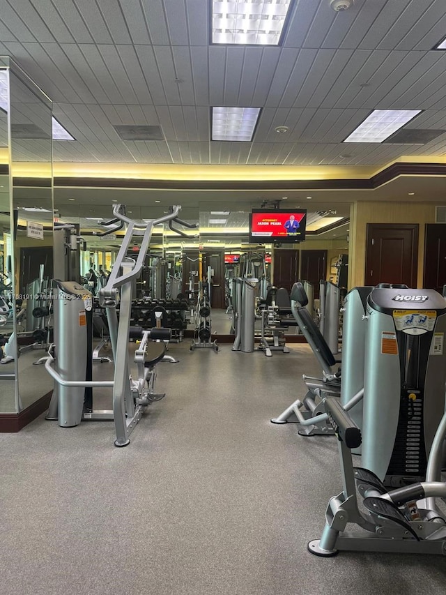 view of exercise room