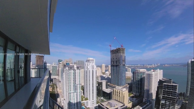 view of city with a water view