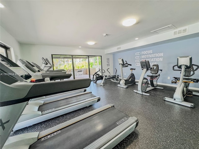 view of exercise room